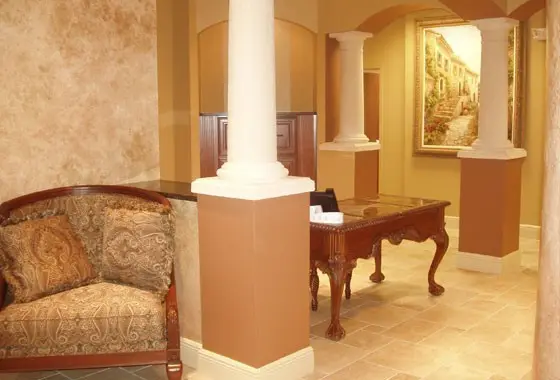 The private waiting area at Harding Medical Institute