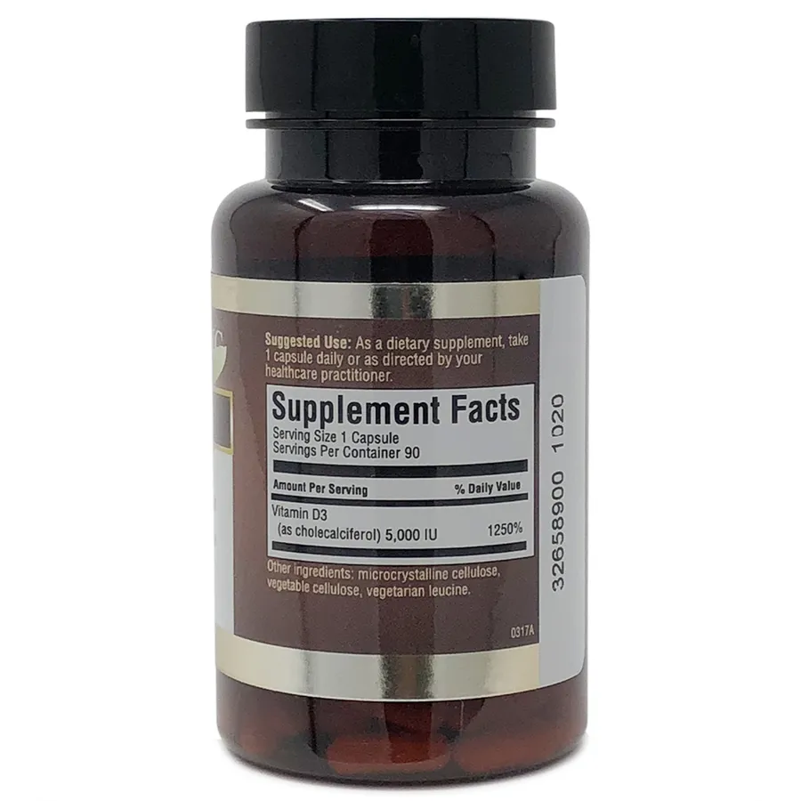 Vitamin D3 5000, label